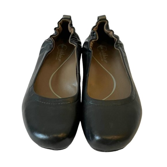 Earthies TOLO Black Leather Flat Ballet Slip On Comfort Shoes Women's Sz 7 - Picture 10 of 16